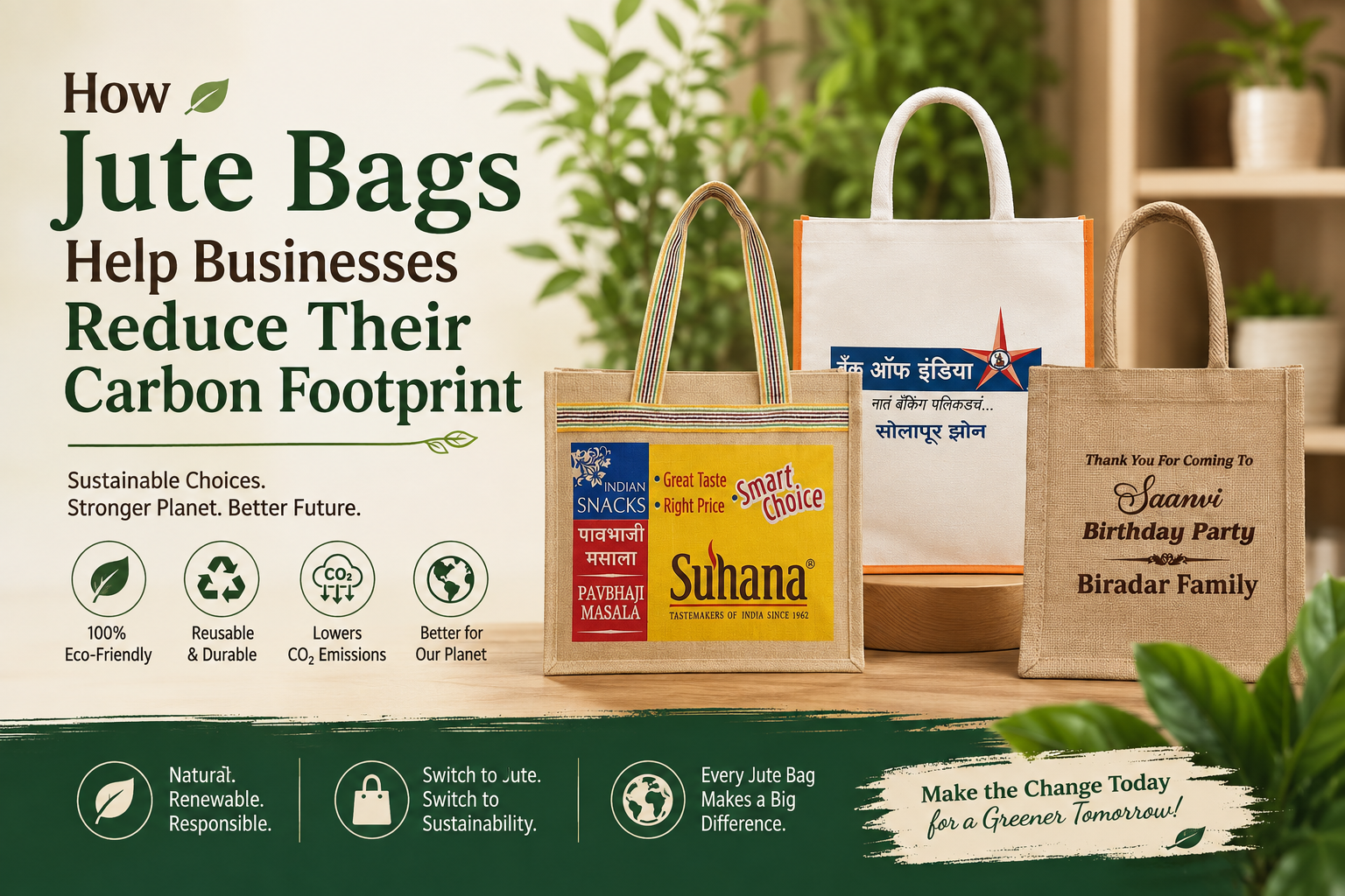 How Jute Bags Help Businesses Reduce Their Carbon Footprint How Jute Bags Help Businesses Reduce Their Carbon Footprint