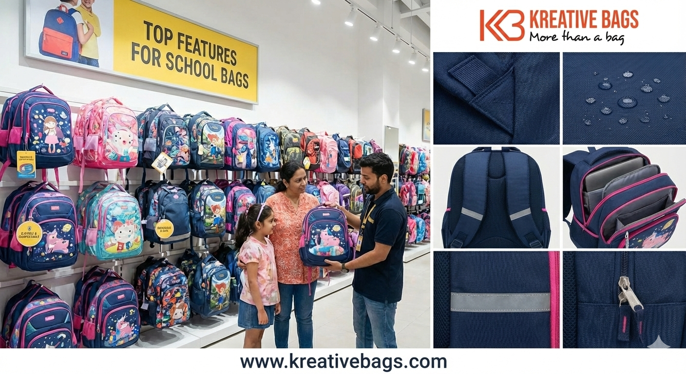 Read more about the article Top Features Retailers Should Look for in Kids’ School Bags